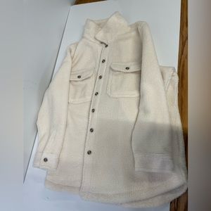 Universal Thread Goods Co. White Sherpa Button Up Shacket ~ Size XL